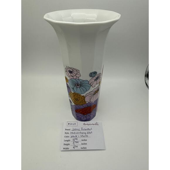 100 Jahre Rosenthal Germany 1979 Linie Polygon Floral Tapio Wirkkala Patras Vase - Picture 8 of 8